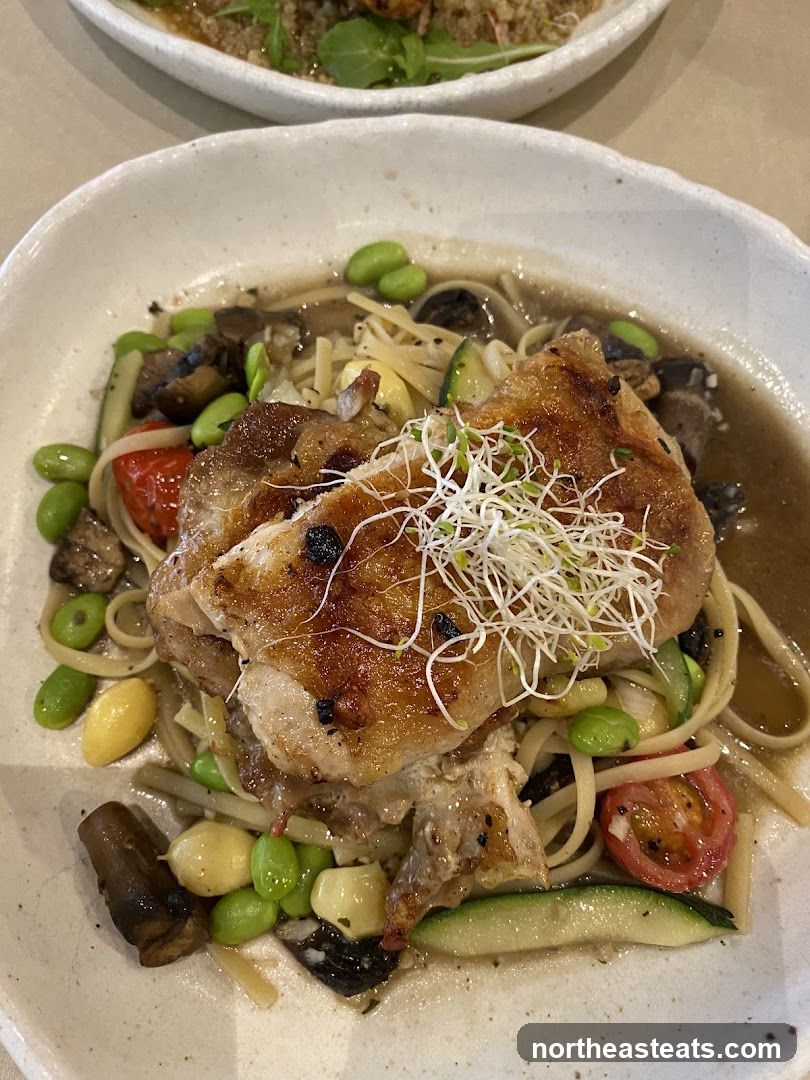 Chicken and pasta dish