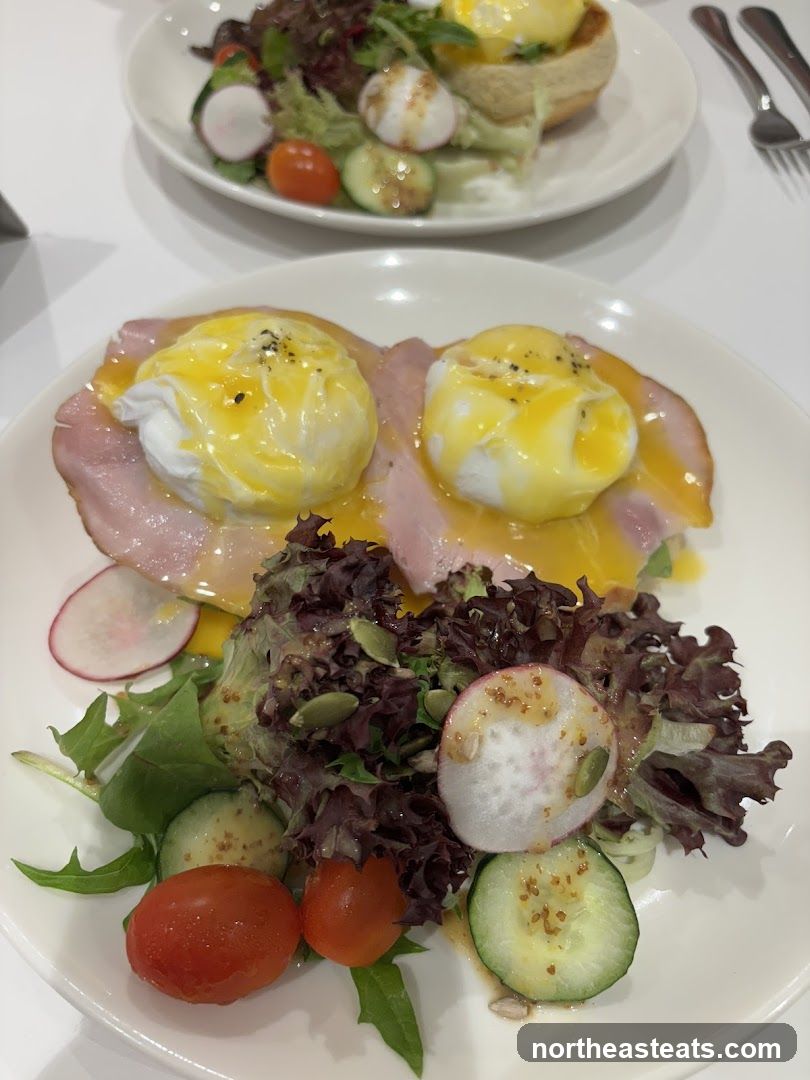 Eggs Benedict with Salad