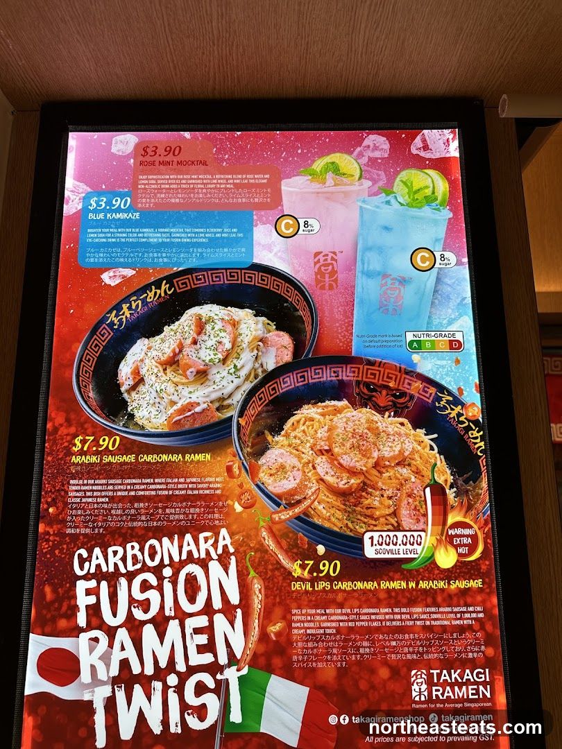 Carbonara Fusion Ramen Twist Menu