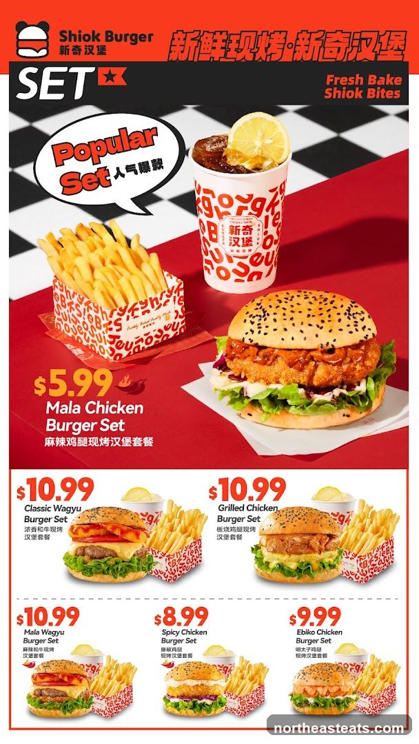 Shiok Burger Menu