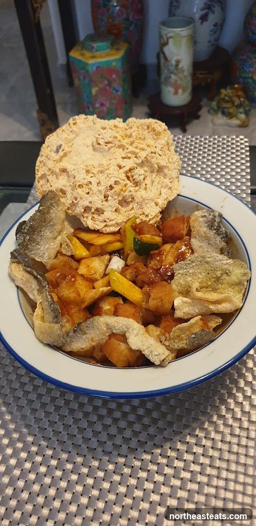 Crispy Fish Skin with Sweet and Sour Sauce