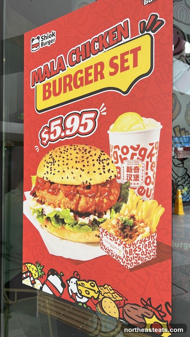 Mala Chicken Burger Set Promotion