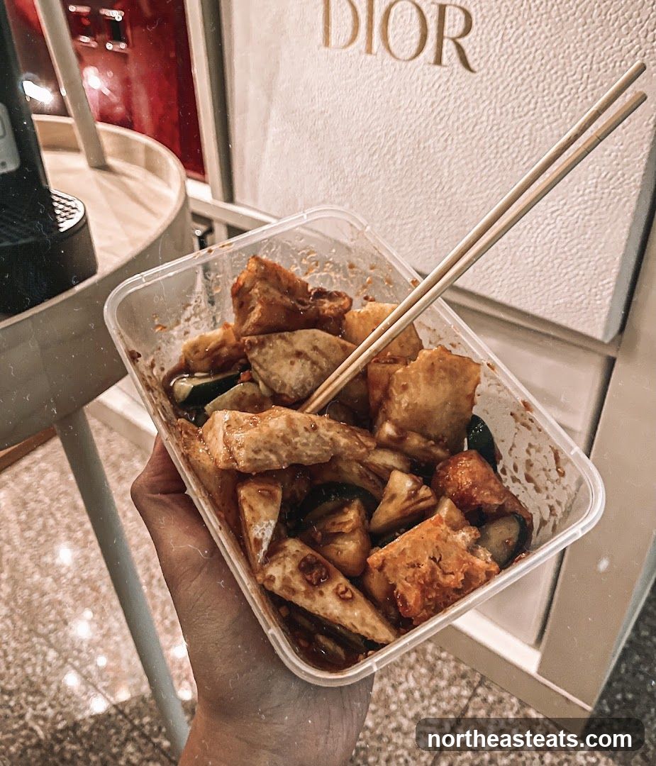 Takeaway Food with Dior Bag