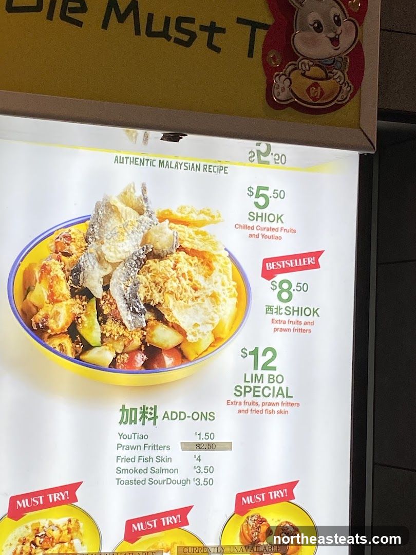 Authentic Malaysian Recipe Menu