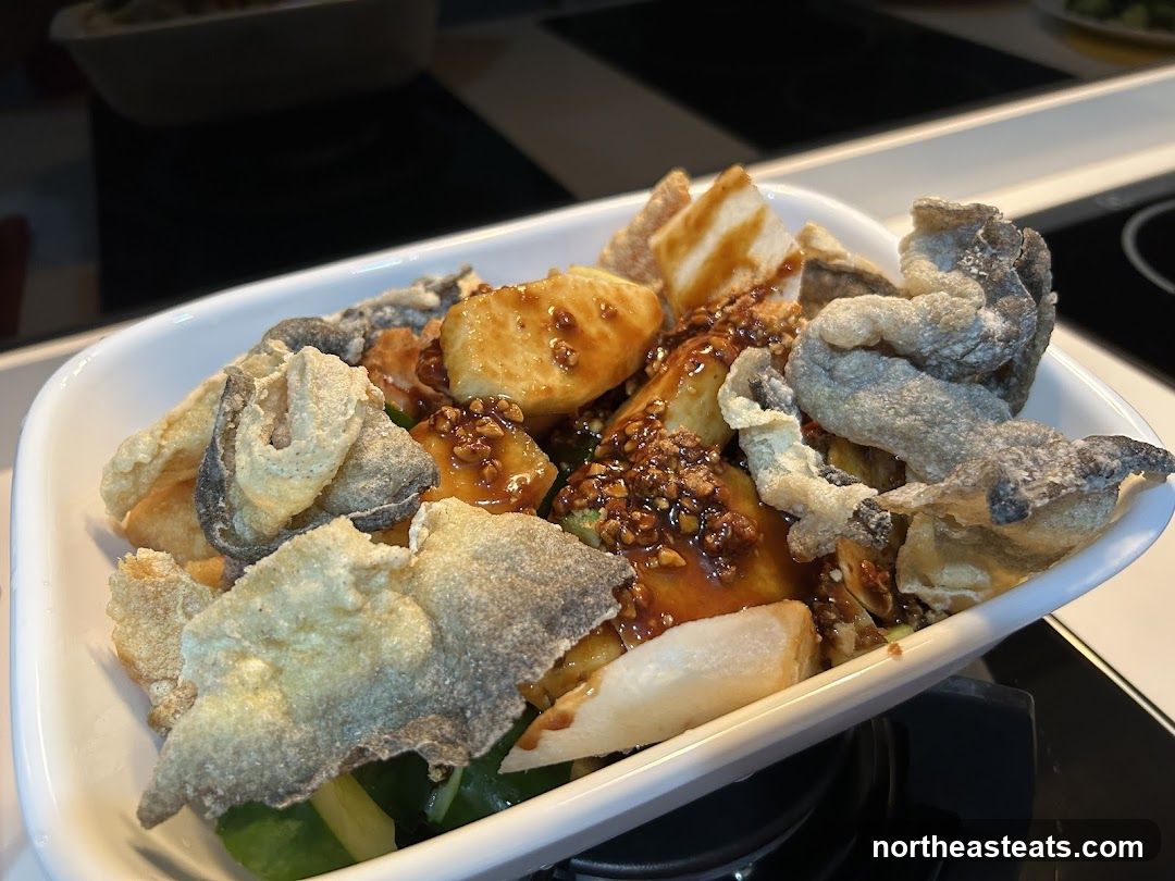 Crispy Fish Skin Salad