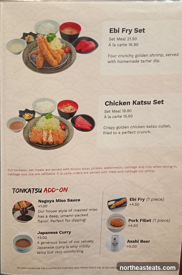 Tonkatsu Menu