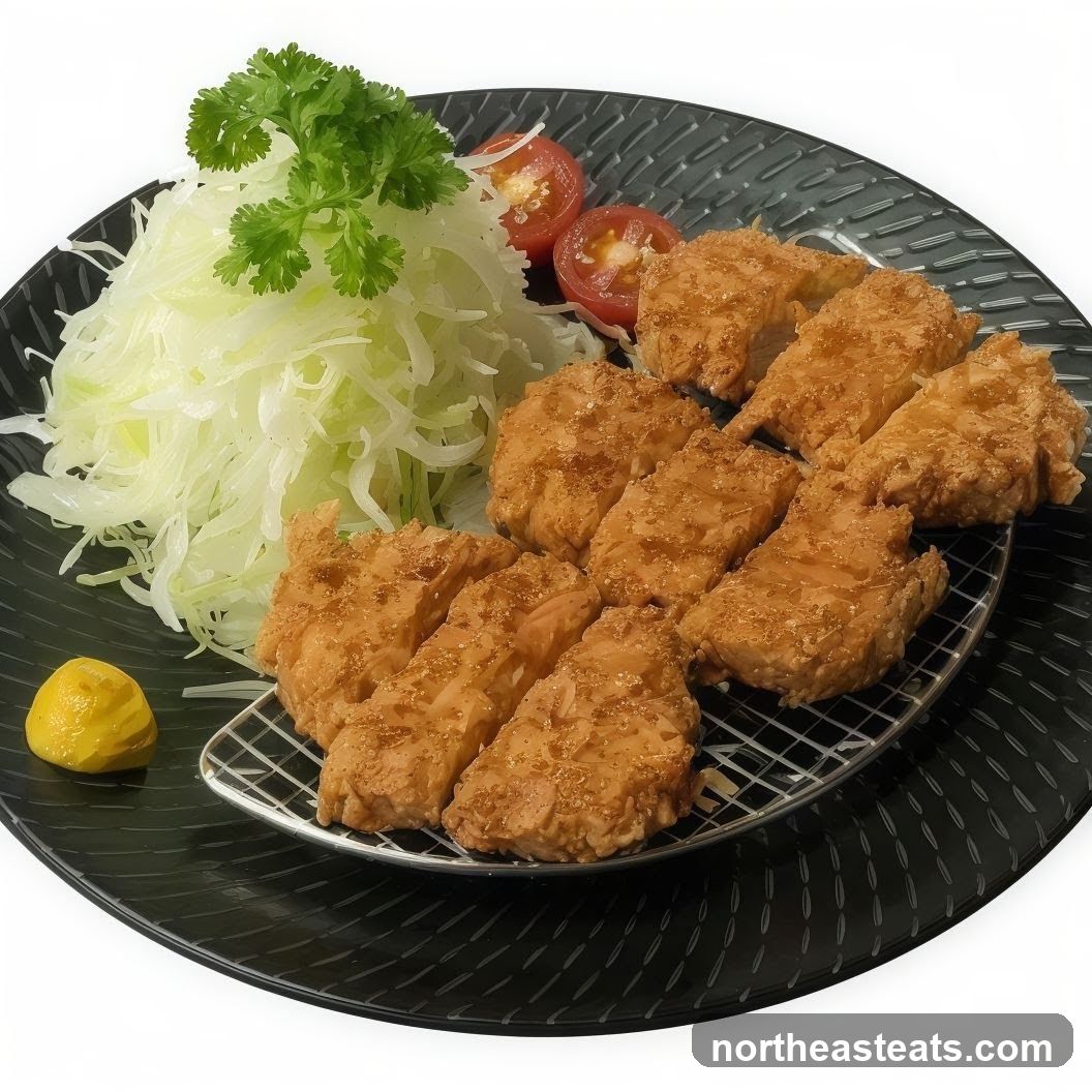 Fried Chicken with Shredded Cabbage