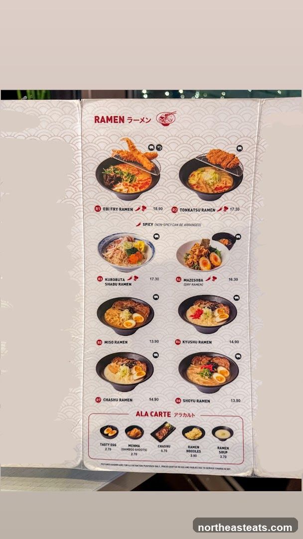 Ramen Menu