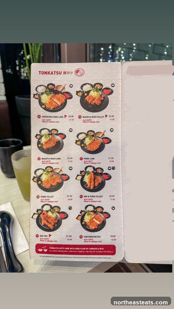 Tonkatsu Menu
