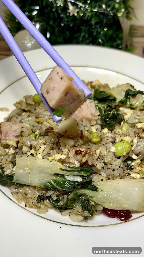Fried Rice with Bok Choy and Spam