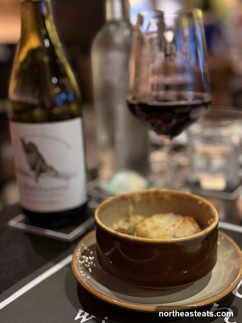 French Onion Soup and Wine
