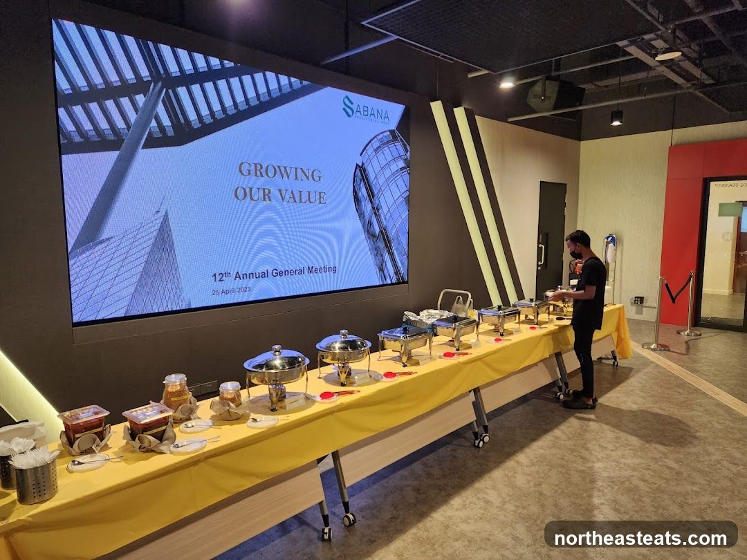 Buffet Setup for Annual General Meeting