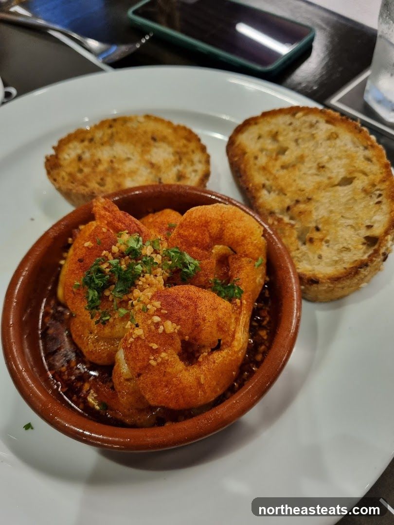 Garlic Shrimp with Toast
