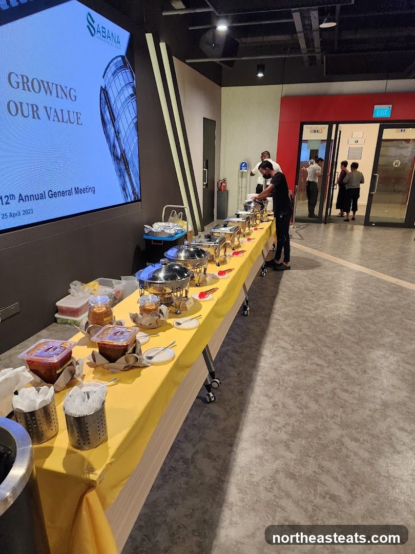 Buffet Setup for Annual General Meeting