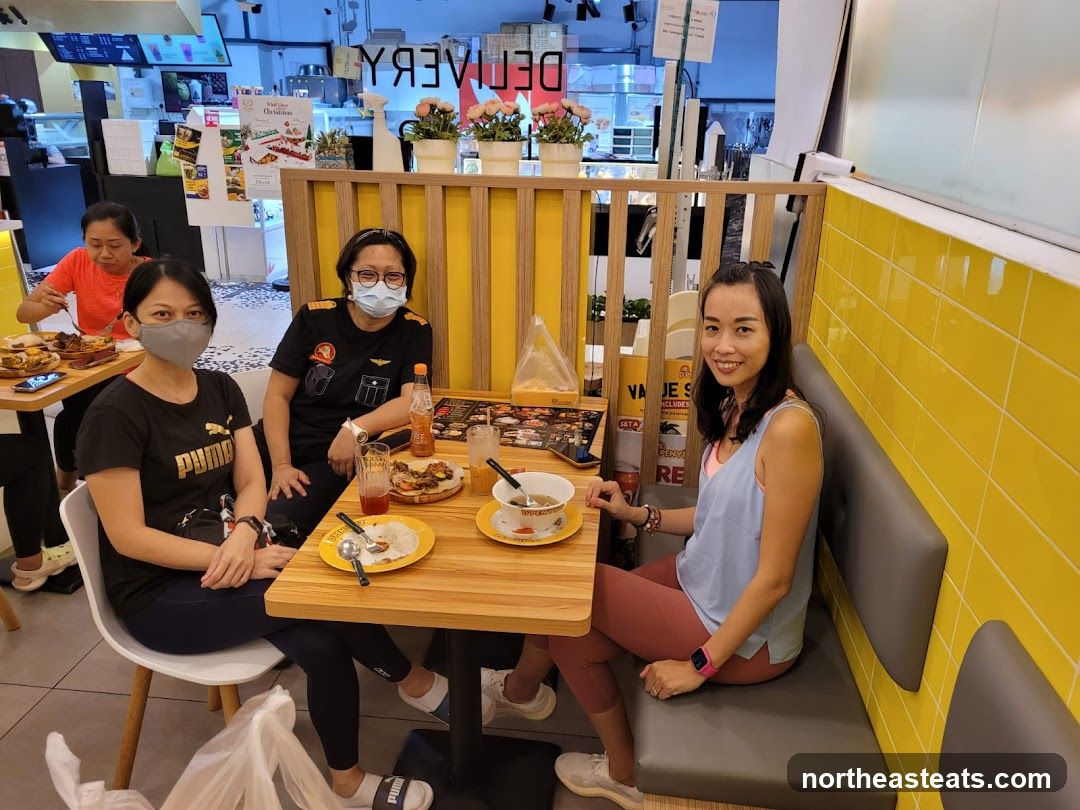 People eating at a restaurant