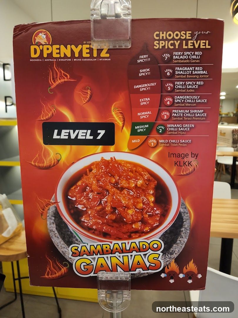 D'Penyetz Spicy Level Chart