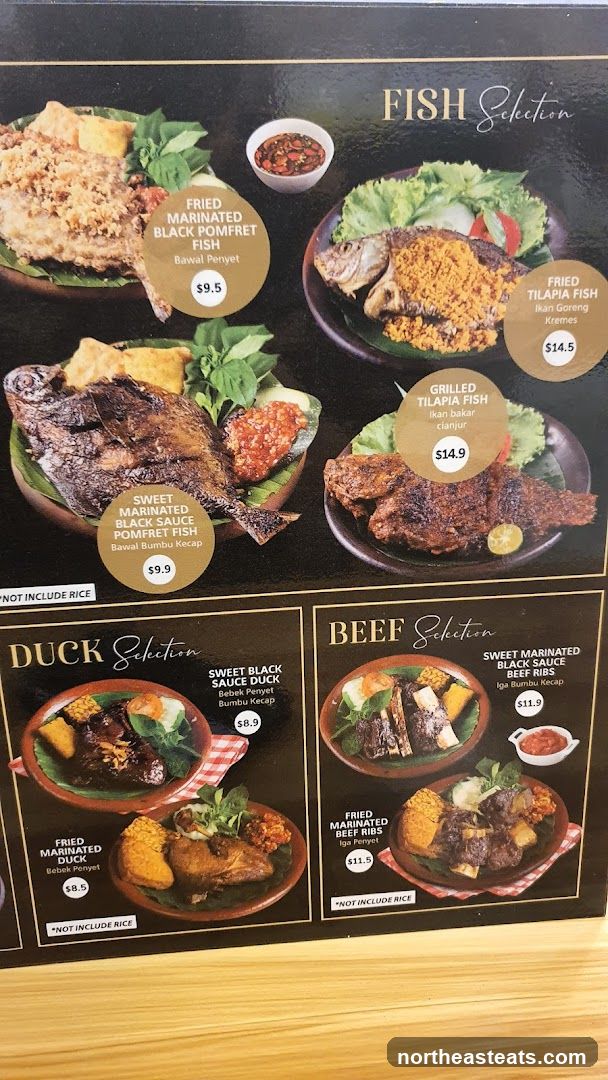 Fish, Duck, and Beef Selection