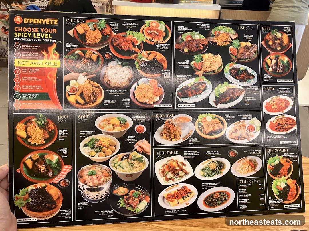 D'PENYETZ Menu