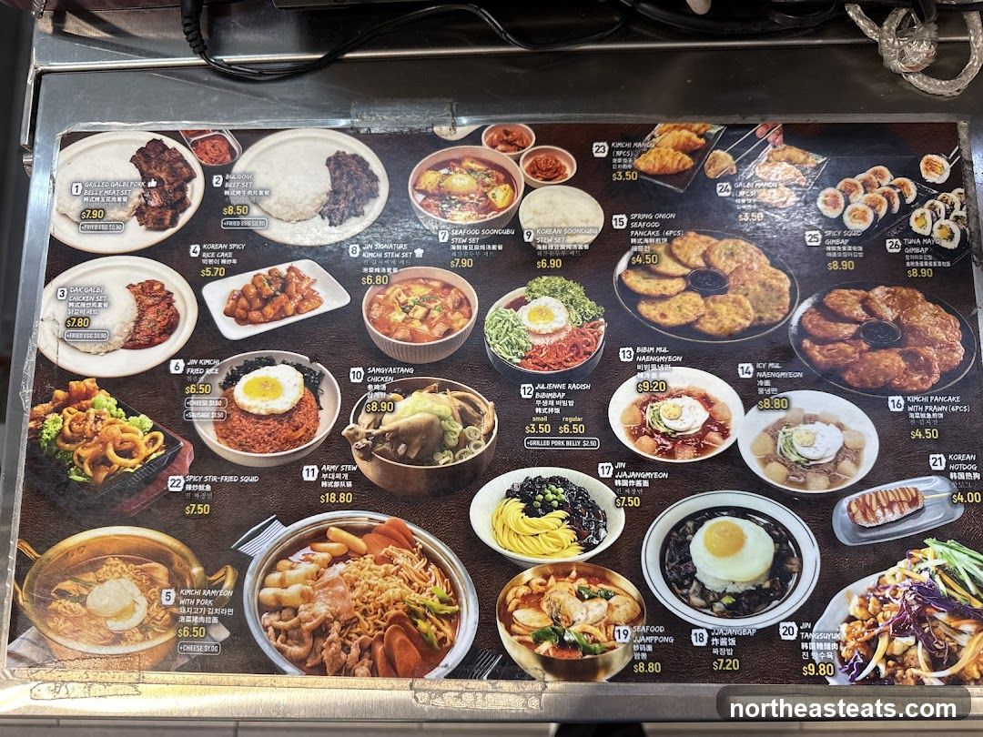 Korean Food Menu