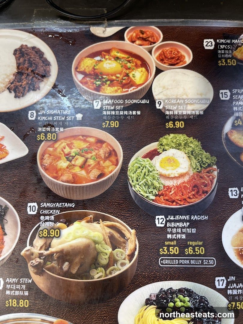 Korean Food Menu