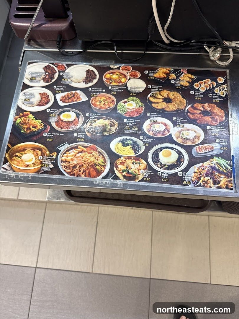 Korean Food Menu