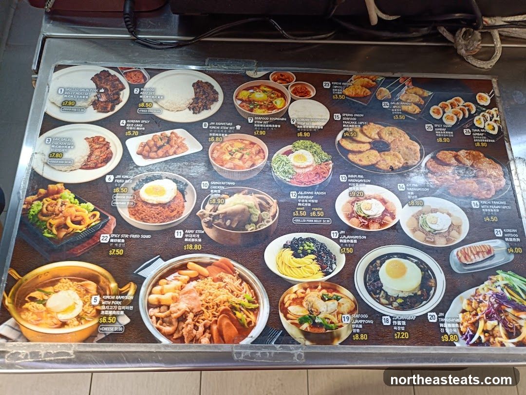 Korean Food Menu
