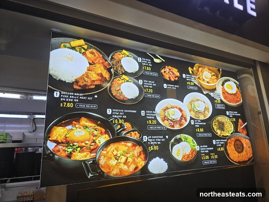 Korean Food Menu