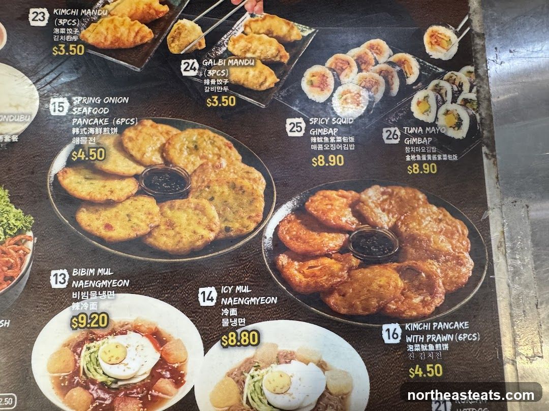Korean Menu