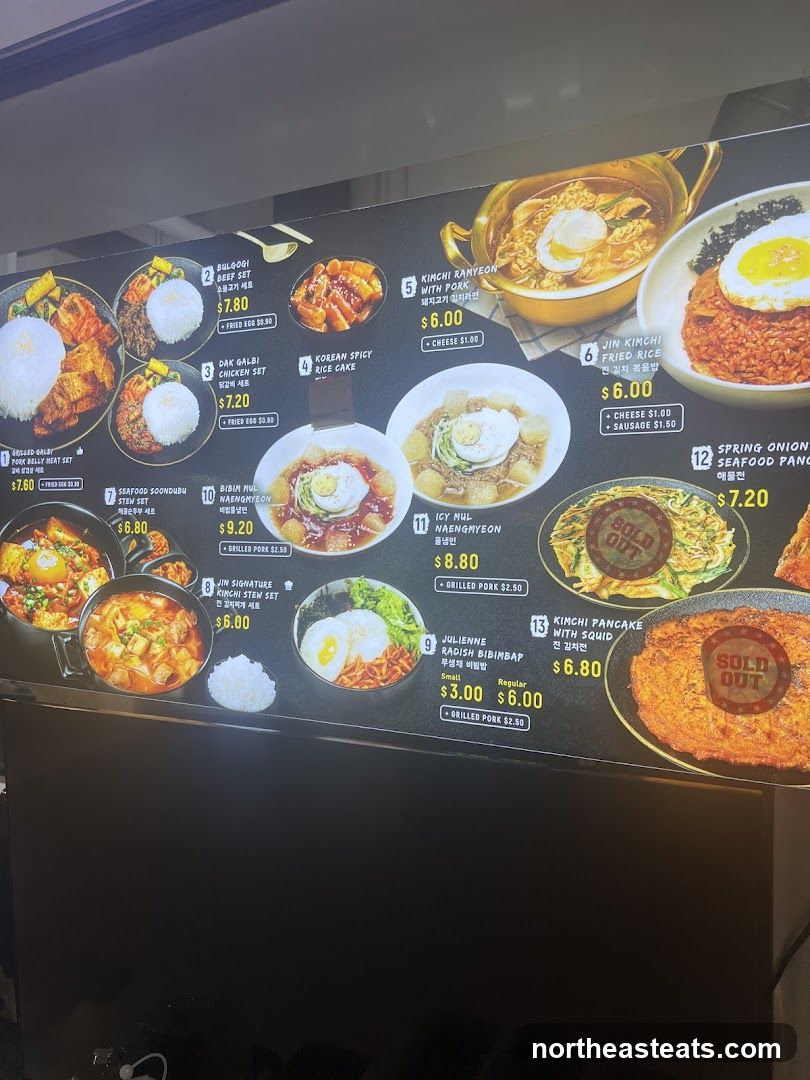 Korean Food Menu