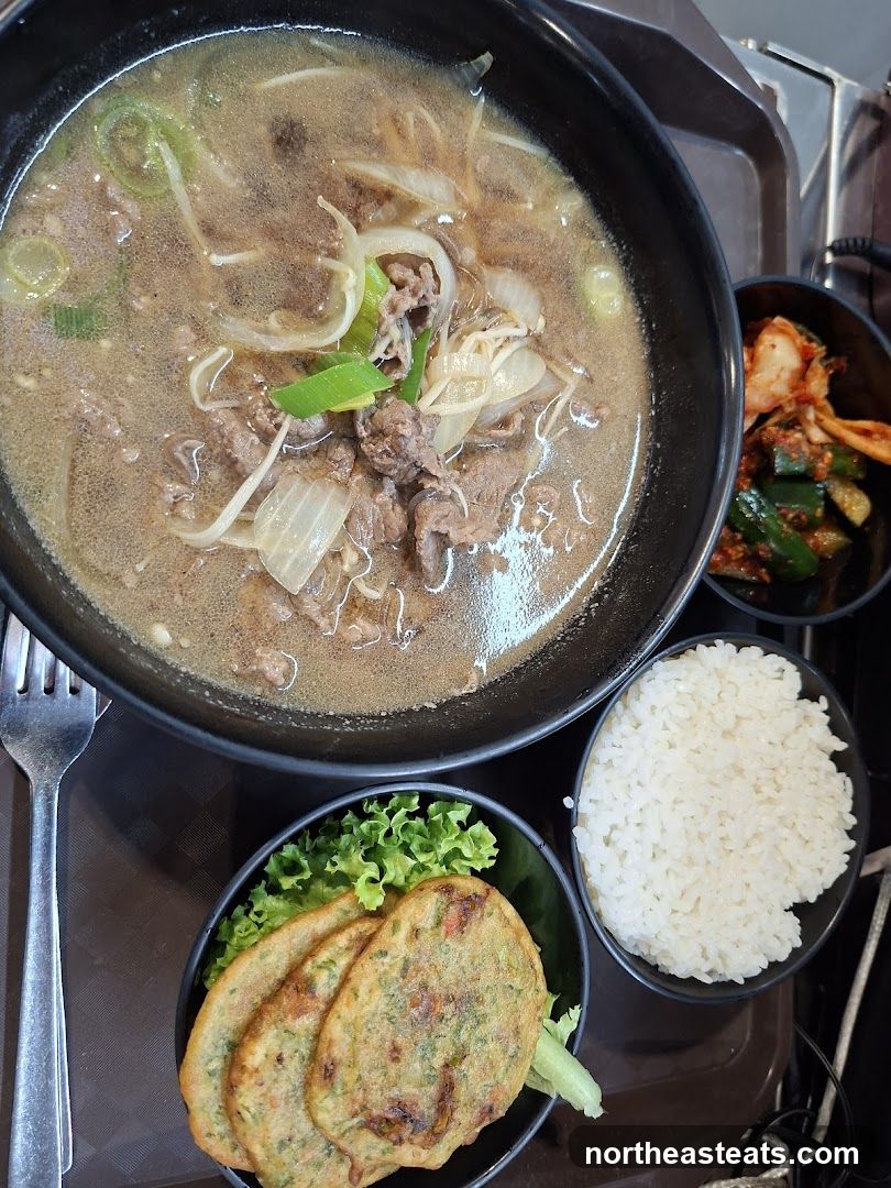 Korean Beef Soup with Sides