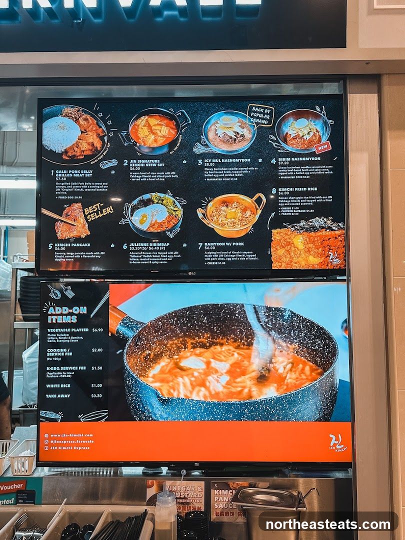 Jin Kimchi Menu