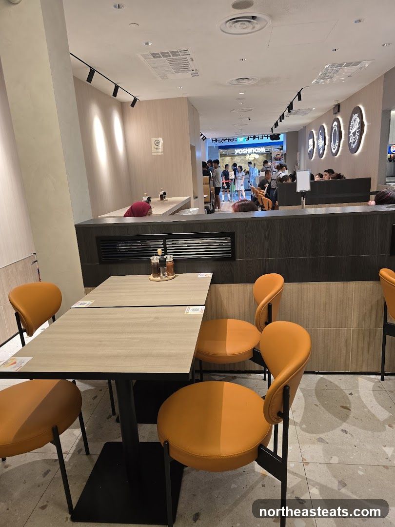 Restaurant Interior with Orange Chairs