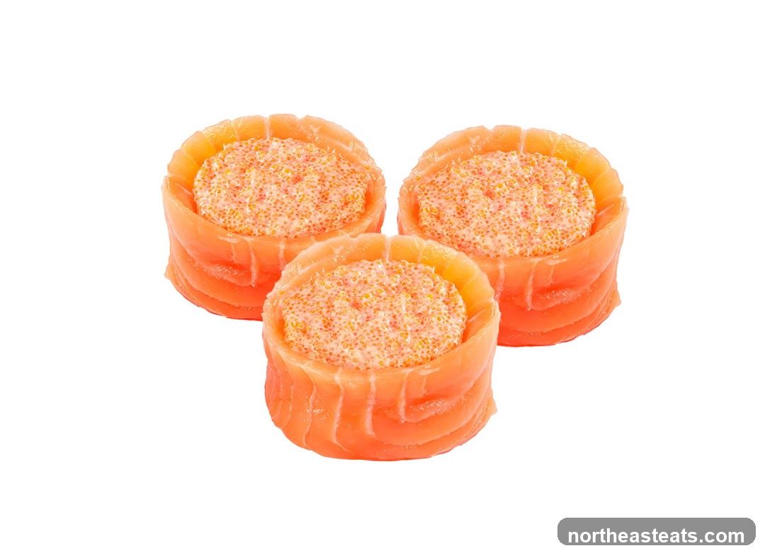 Salmon Rolls with Caviar