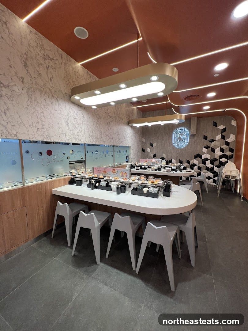 Sushi Conveyor Belt Restaurant Interior