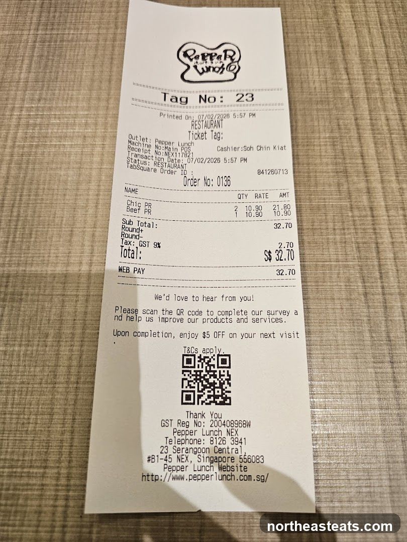 Restaurant Receipt