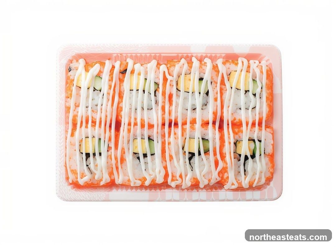 Sushi Rolls with Mayonnaise Drizzle