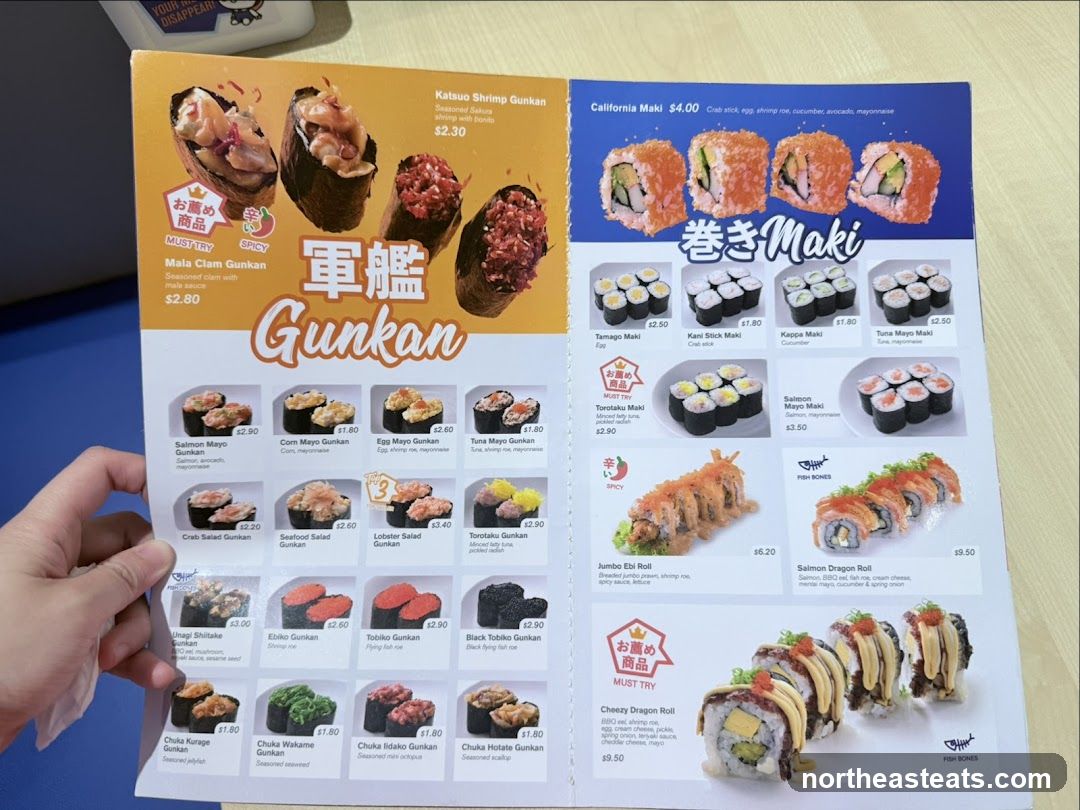 Gunkan and Maki Menu