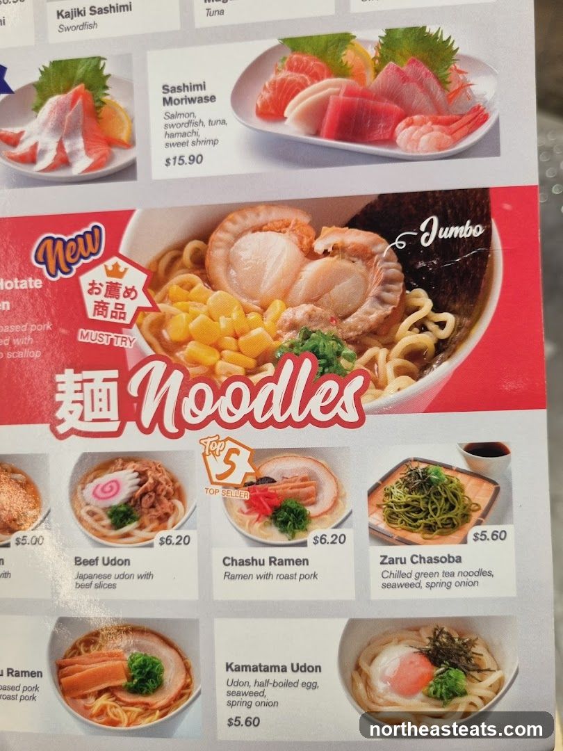 Noodles Menu