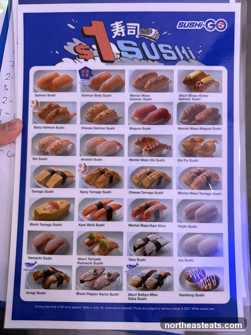 Sushi Menu