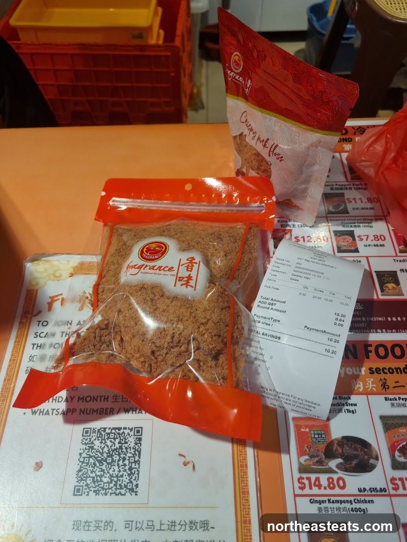 Crispy Pork Floss and Receipt