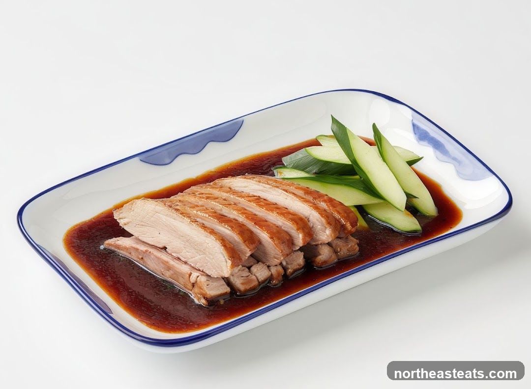 Sliced Duck with Cucumber and Sauce