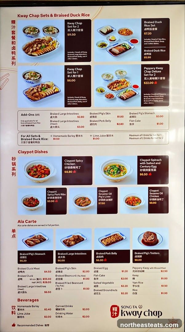 Kway Chap Sets & Braised Duck Rice