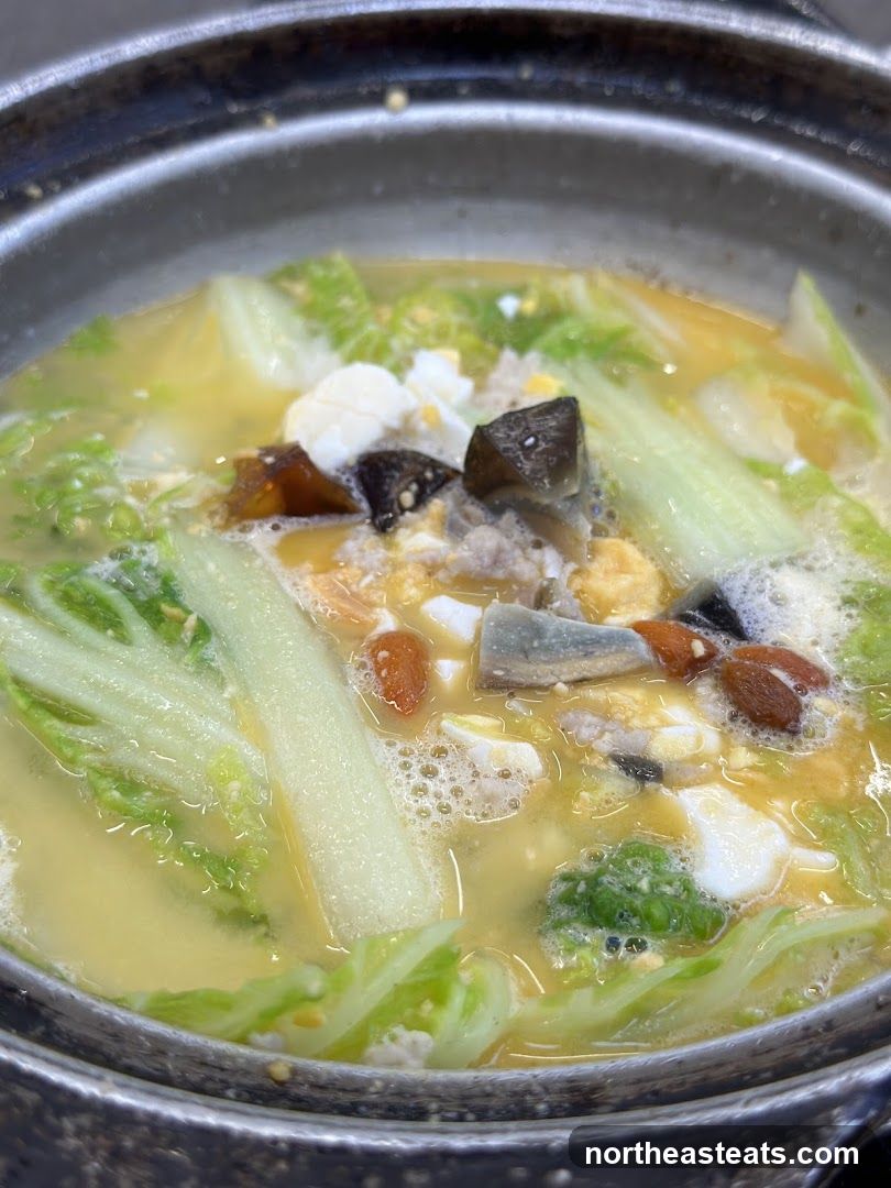 Napa Cabbage and Century Egg Soup