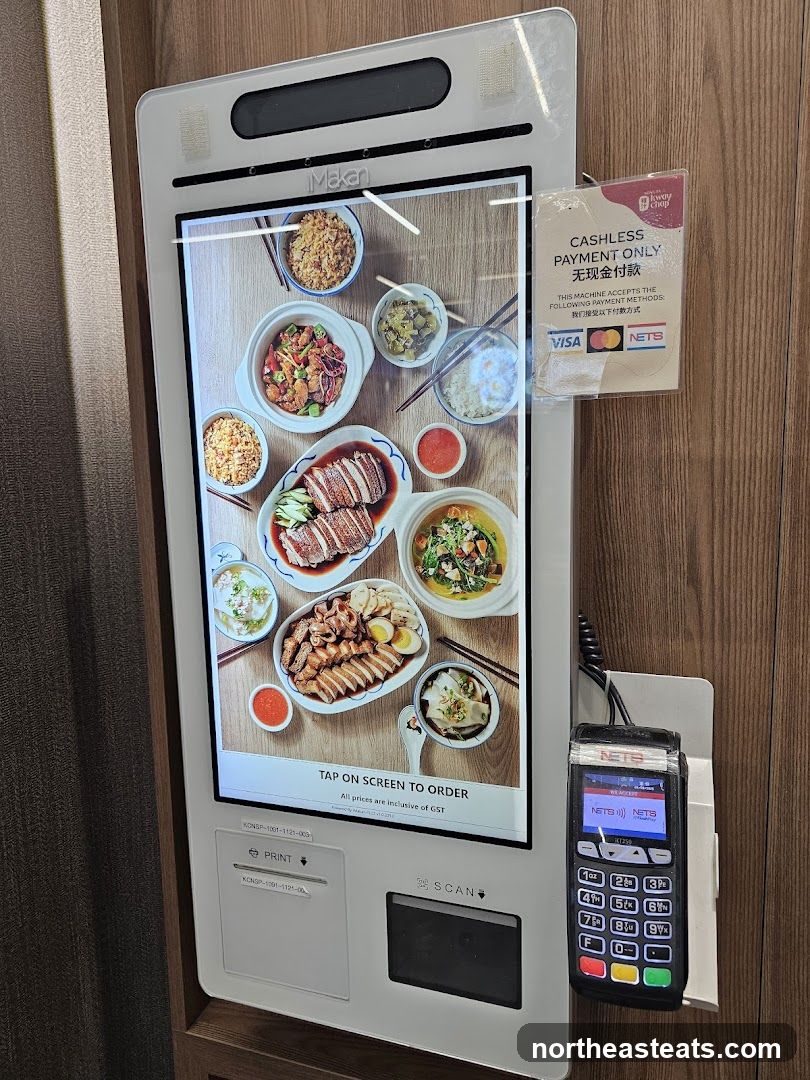 Self-service ordering kiosk
