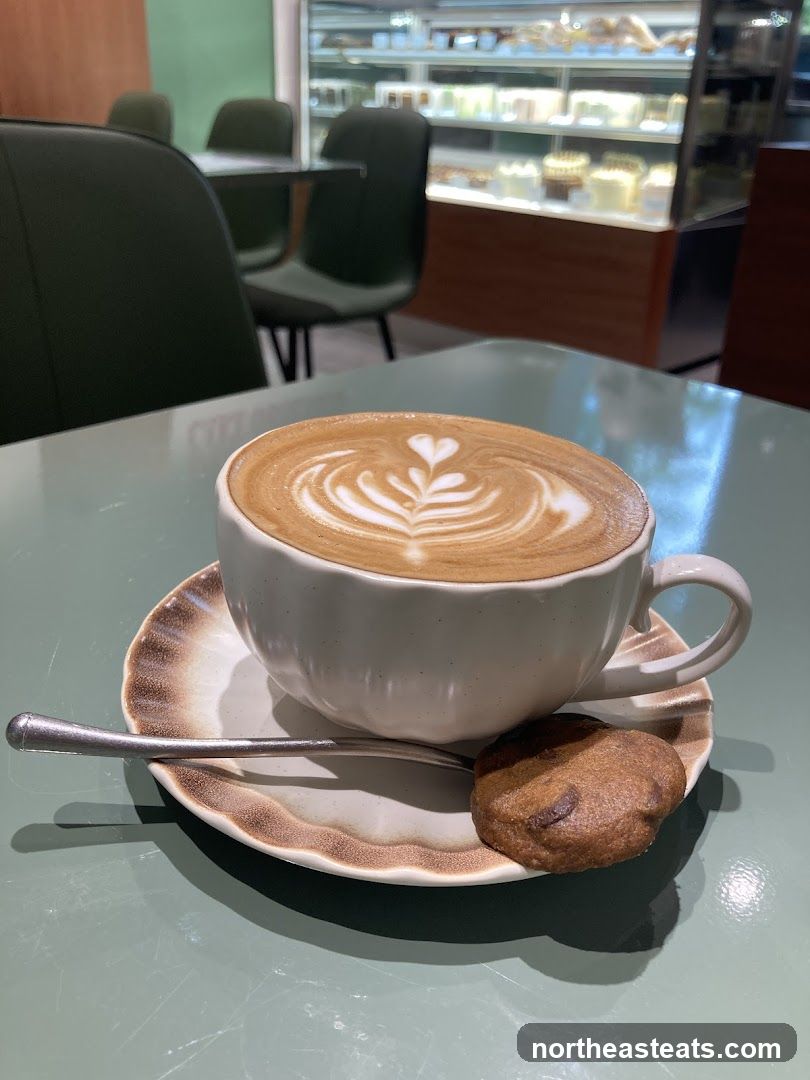 Latte with a cookie