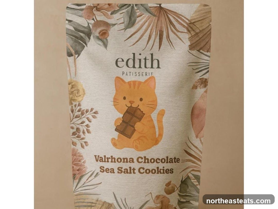 Edith Patisserie Valrhona Chocolate Sea Salt Cookies Packaging