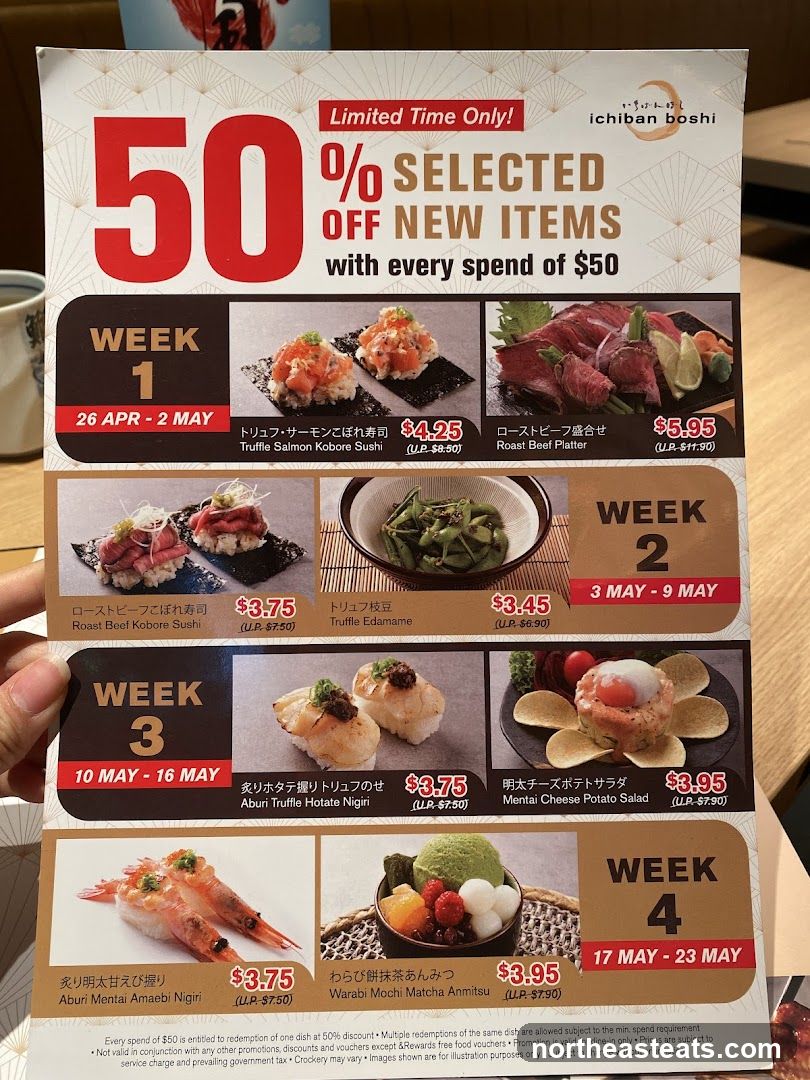 Ichiban Boshi 50% Off Selected New Items Promotion