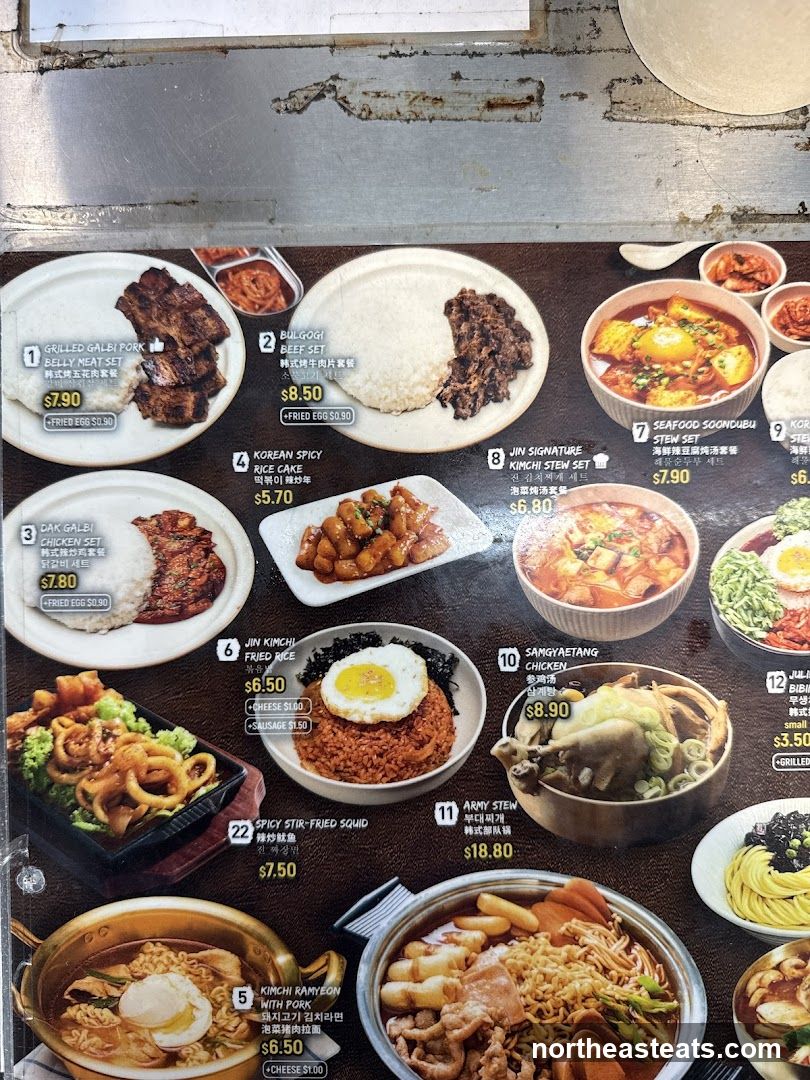 Korean Food Menu