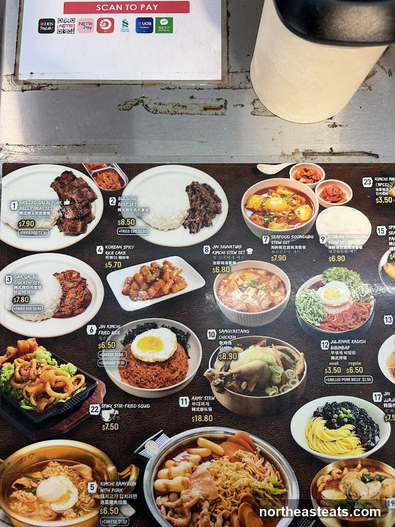 Korean Food Menu