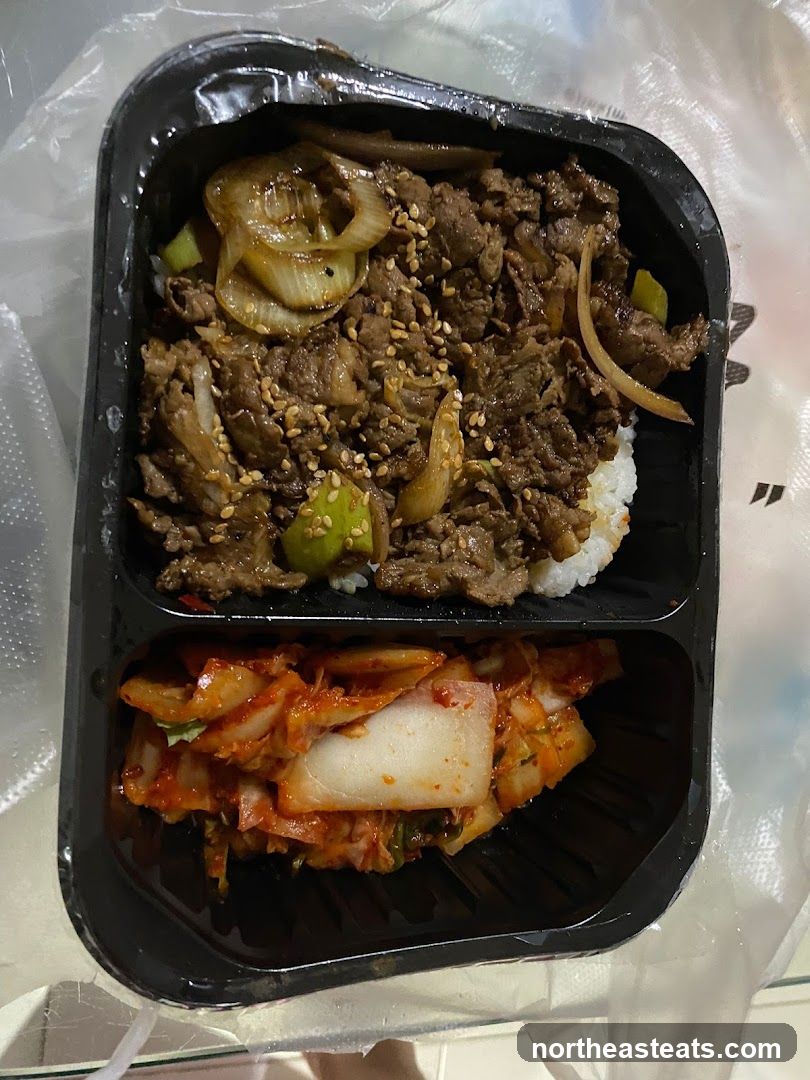 Korean Beef and Kimchi Bento Box